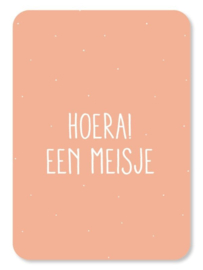 Kaart Hoera een meisje