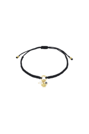 Charm party armband - zwart