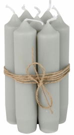 Short dinner candle grey
