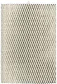 Tea towel natural green w/dots