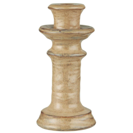 Candle holder f/2.2 cm candle Milan light brown