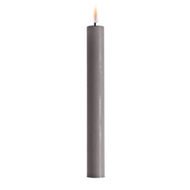 Grey LED Dinner Candle D: 2,2 * 24 cm (2 pcs.)