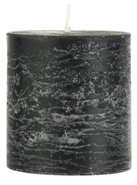 Rustic candle black Ø:7 H:7.5