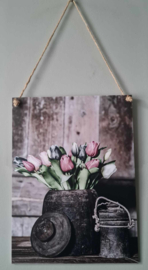 Decobord met touw 30*40 cm.