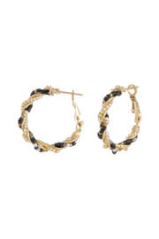Oorbellen mess around - zwart goud