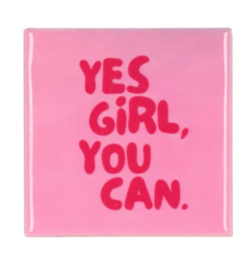 Tegeltje - The girl pink