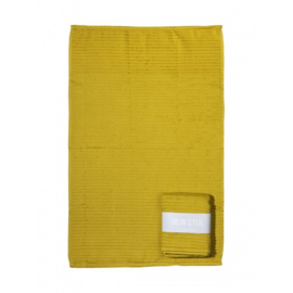 Handdoek (keuken) geel met banderol