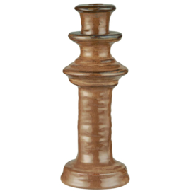 Candle holder f/2.2 cm candle Milan light brown