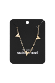 Hearts unfolded ketting - Goud kleur