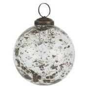 Christmas ornament pebbled glass clear