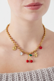 Bedelketting cherry chaser - Goud kleurig