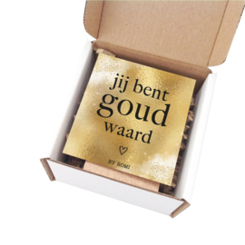 Jij bent goud waard / Wensdoosje + kaarsje