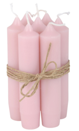 Short dinner candle pink