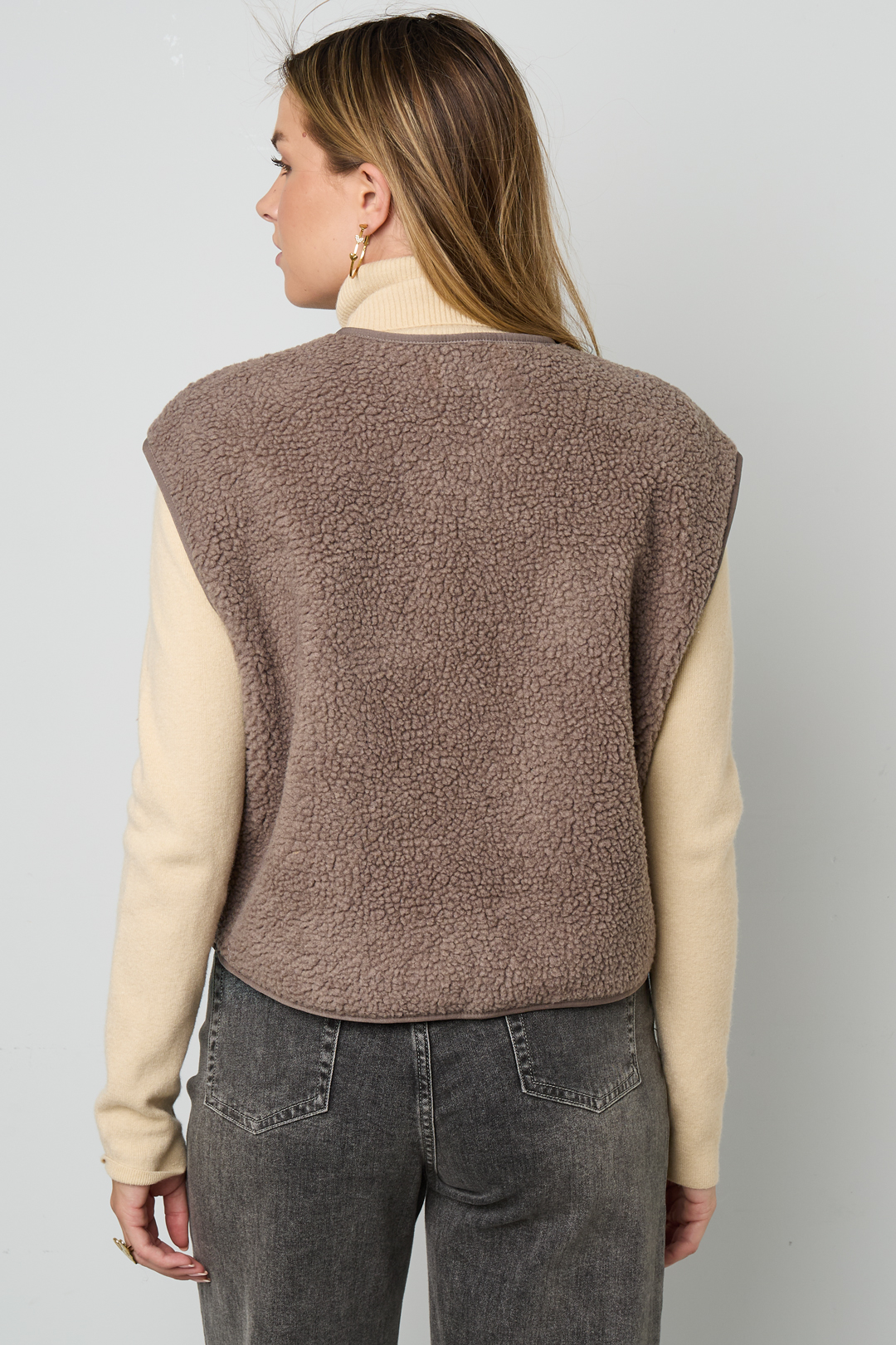 Fluffy Teddy vest Brown