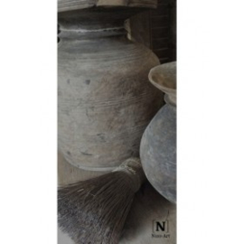 Landelijk kaartje houten pot