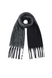 Winter scarves mixed color Casual Black