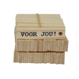 Houten label voor jou