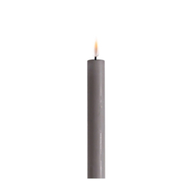 Grey LED Dinner Candle D: 2,2 * 15 cm (2 pcs.)