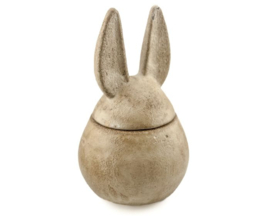 Aardewerk bakje konijn beige
