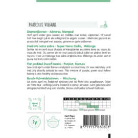 Stamsnijboon  MIX, Phaseolus vulgaris