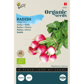 Radijs 'Sparkler 2', Raphanus sativus Biologisch