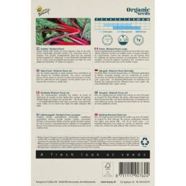 Snijbiet 'Rhubarb Chard', Beta vulgaris Biologisch