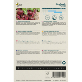 Biet rode 'Egyptische Platronde', Beta vulgaris var. rubra Biologisch