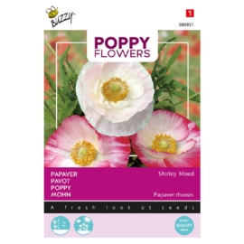 Papaver rhoeas 'Shirley Mixed', Papaver