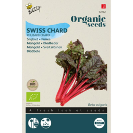 Snijbiet 'Rhubarb Chard', Beta vulgaris Biologisch