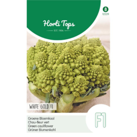 Bloemkool romanesco 'White Gold F1', Brassica oleracea botrytis var. Botrytis