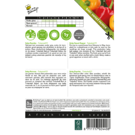 Snackpaprika baby red + Yellow 'Tinkerbell F1' , Capsicum annuum