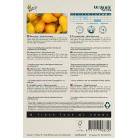 Kerstomaat 'Yellow Pearshaped', Solanum lycopersicum Biologisch