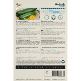 Courgette 'Black Beauty', Cucurbita pepo Biologisch