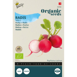 Radijs 'Saxa 2', Raphanus sativus Biologisch