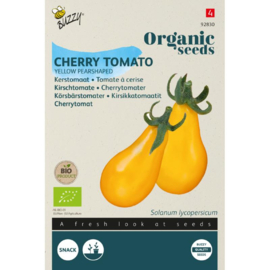 Kerstomaat 'Yellow Pearshaped', Solanum lycopersicum Biologisch