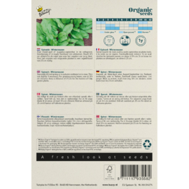 Spinazie 'Winterreuzen', Spinacia oleracea Biologisch
