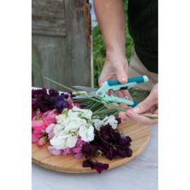 Bloemen en oogstschaartje RVS