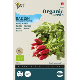 Radijs 'French Breakfast 3', Raphanus sativus var sativus Biologisch