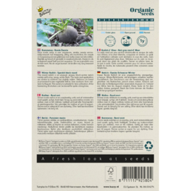 Rammenas 'Ronde Zwarte', Raphanus sativus Biologisch