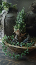 Metalen kerstboompje olive