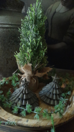 Metalen kerstboompje olive