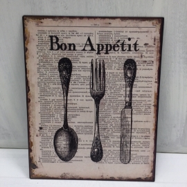 Tekstbordje " Bon Appetit"