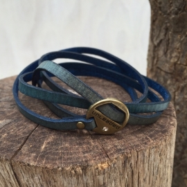 Wikkelarmband blauw