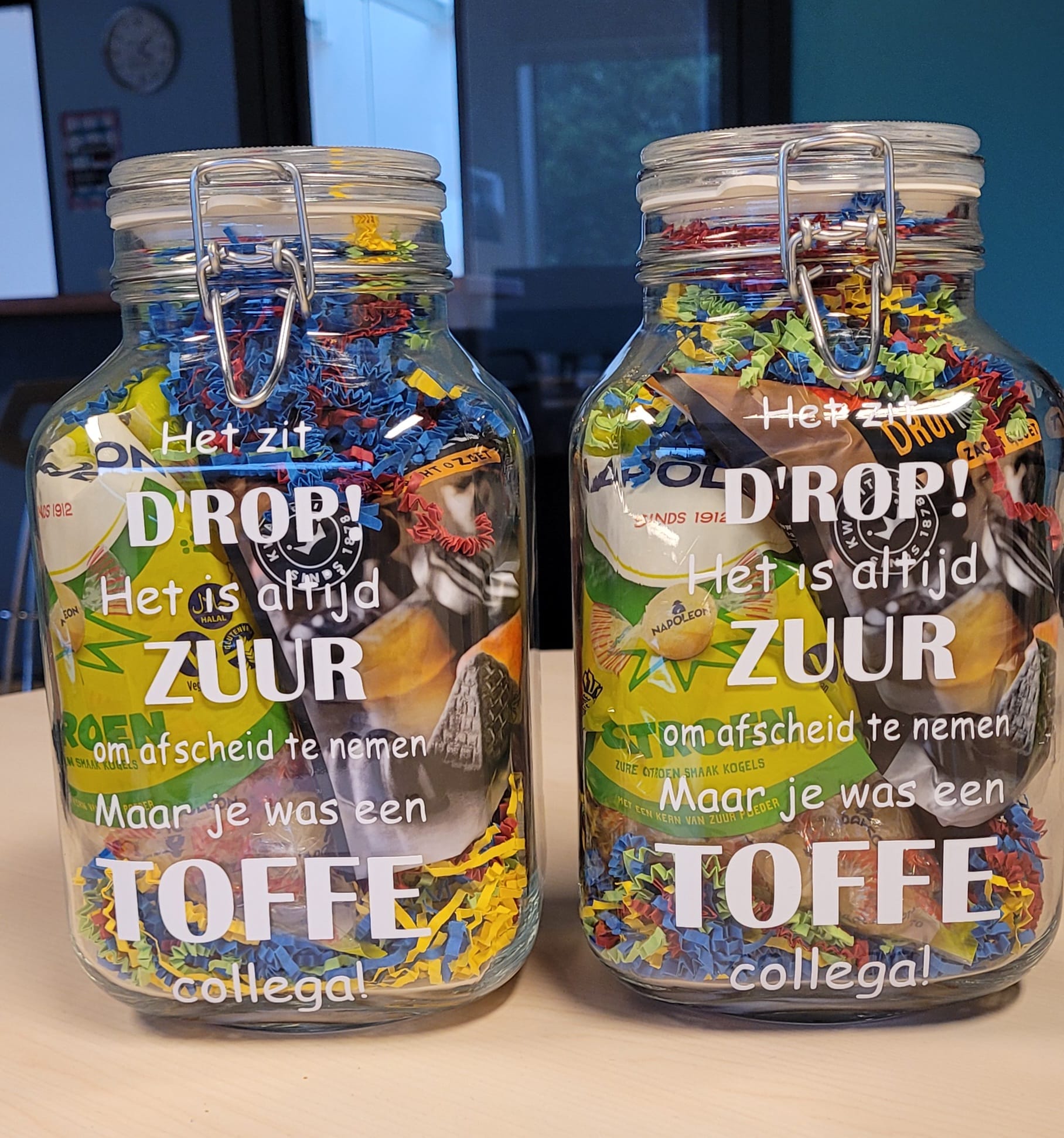 Goed gevulde snoep pot
