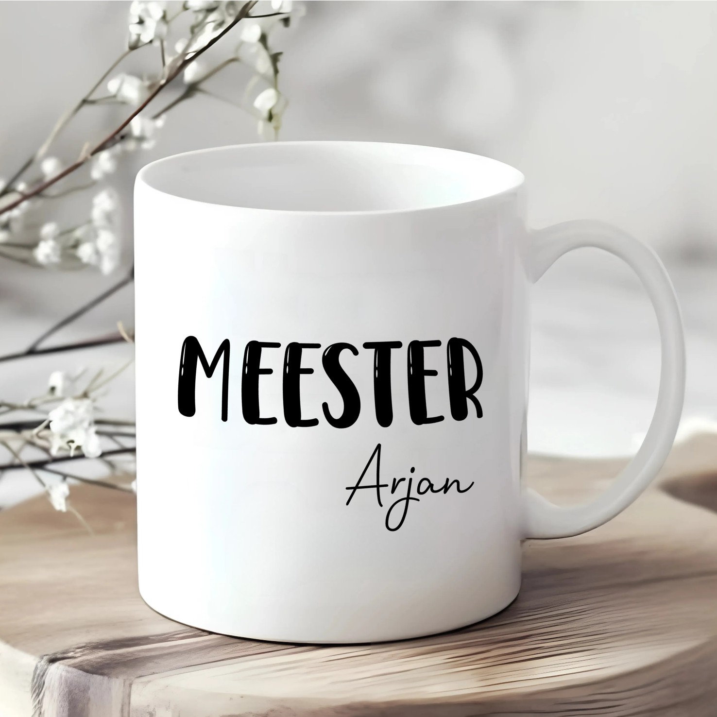 Mok met naam | Super leuke mok voor de meester met zijn naam erop
