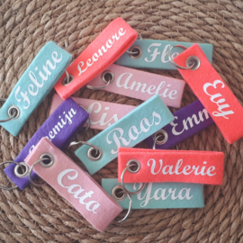 Vilten Sleutelhanger met naam