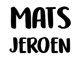 Naamsticker Model Mats | leuke sticker voor op de deur,  de muur  in de kinderkamer of kinderstoel