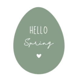 Decoratie Ei Hello Spring | Groen