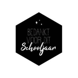 Sluitzegel of sticker 'Bedankt voor dit schooljaar' | per 5 stuks