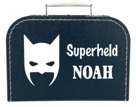 Kinder Koffertje Superheld met naam model Noah, 25cm